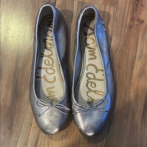 Sam Edelman Metallic Silver Flats